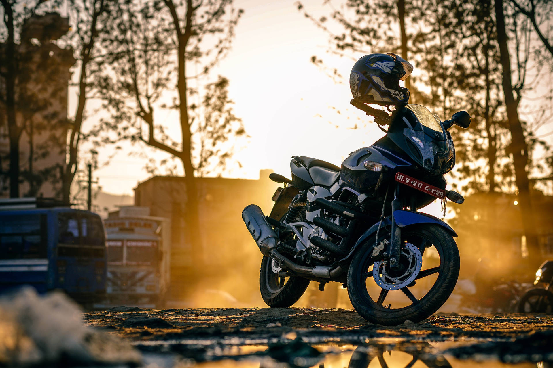 HD Black Motorcycle Wallpaper