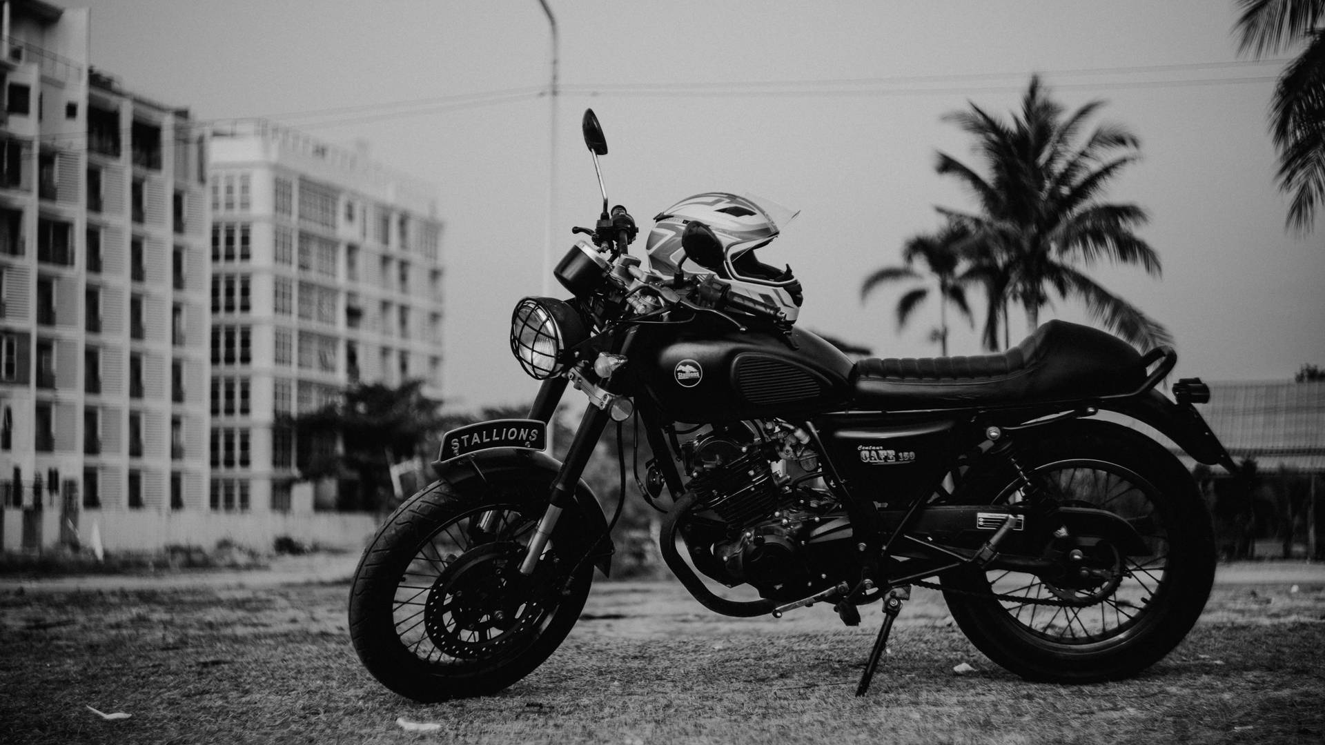 Premium Black Motorcycle in High Definition Wallpaper