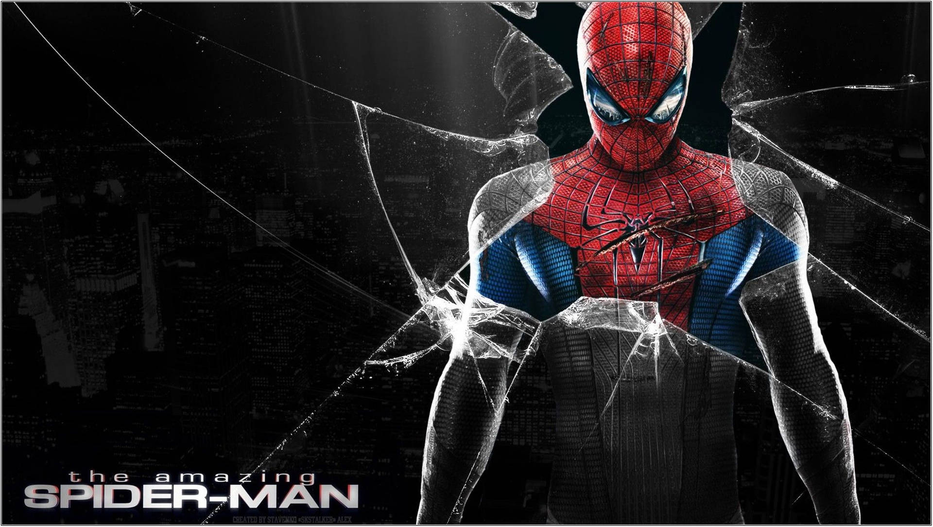 Hd Broken Screen Spider-man
