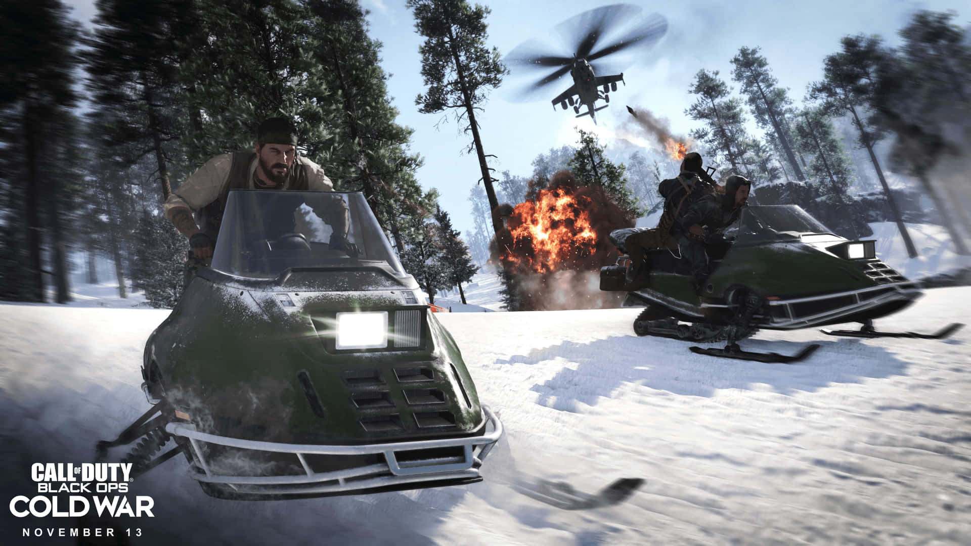 Schneemobilhd Call Of Duty Black Ops Cold War Hintergrund