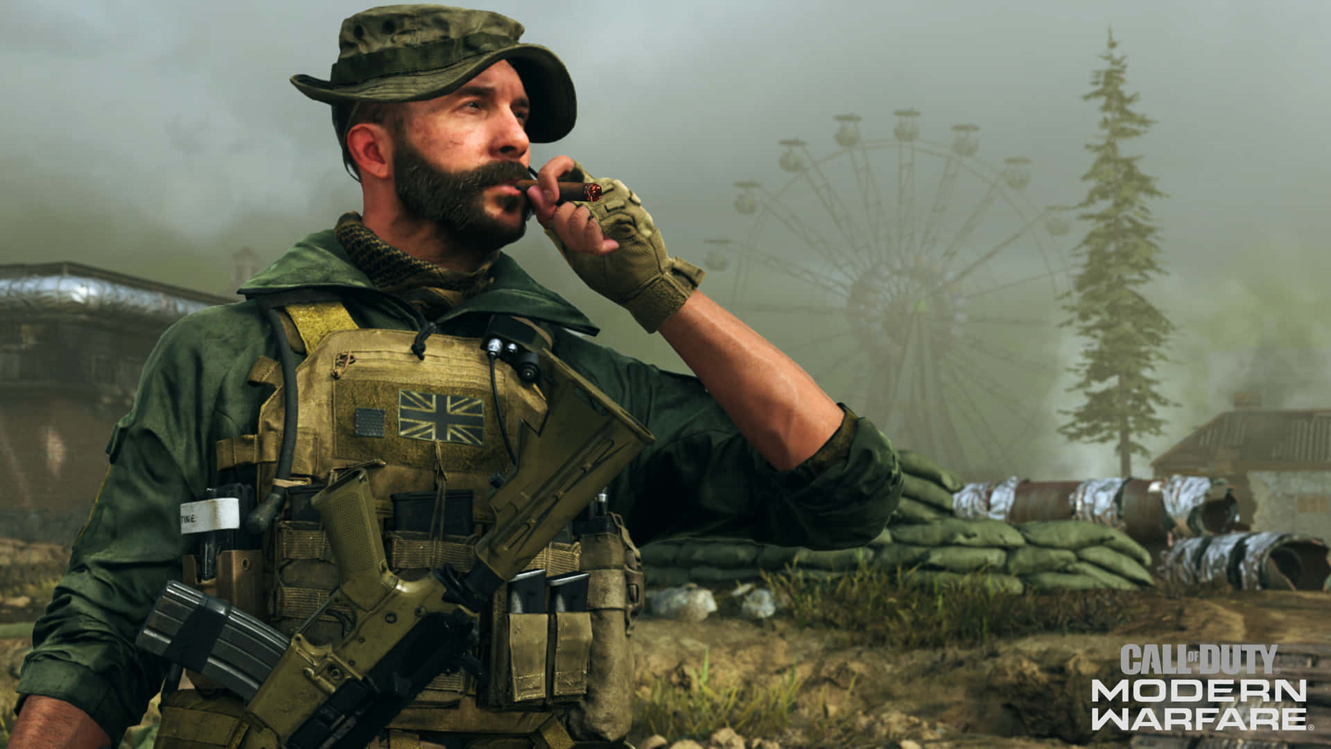 Upplevdet Episka Skyttet Thrillerspelet Med Call Of Duty: Modern Warfare På Din Datorskärm Eller Mobila Bakgrund.