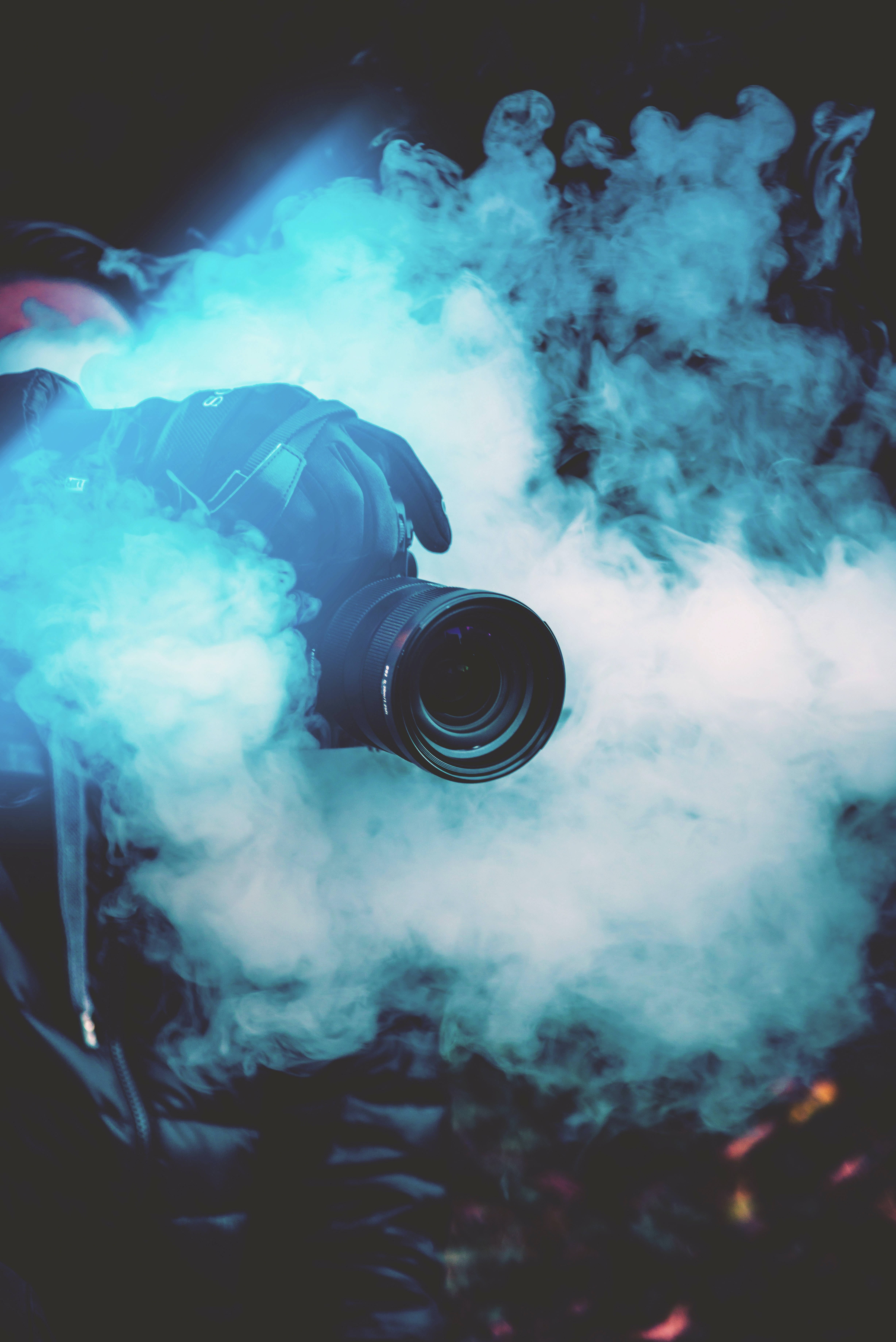 Hd Camera With Smoke Wallpaper