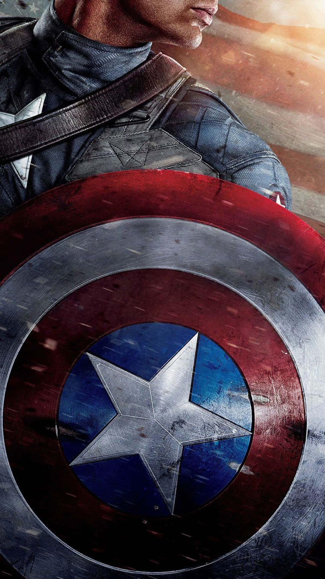 A heroic Captain America