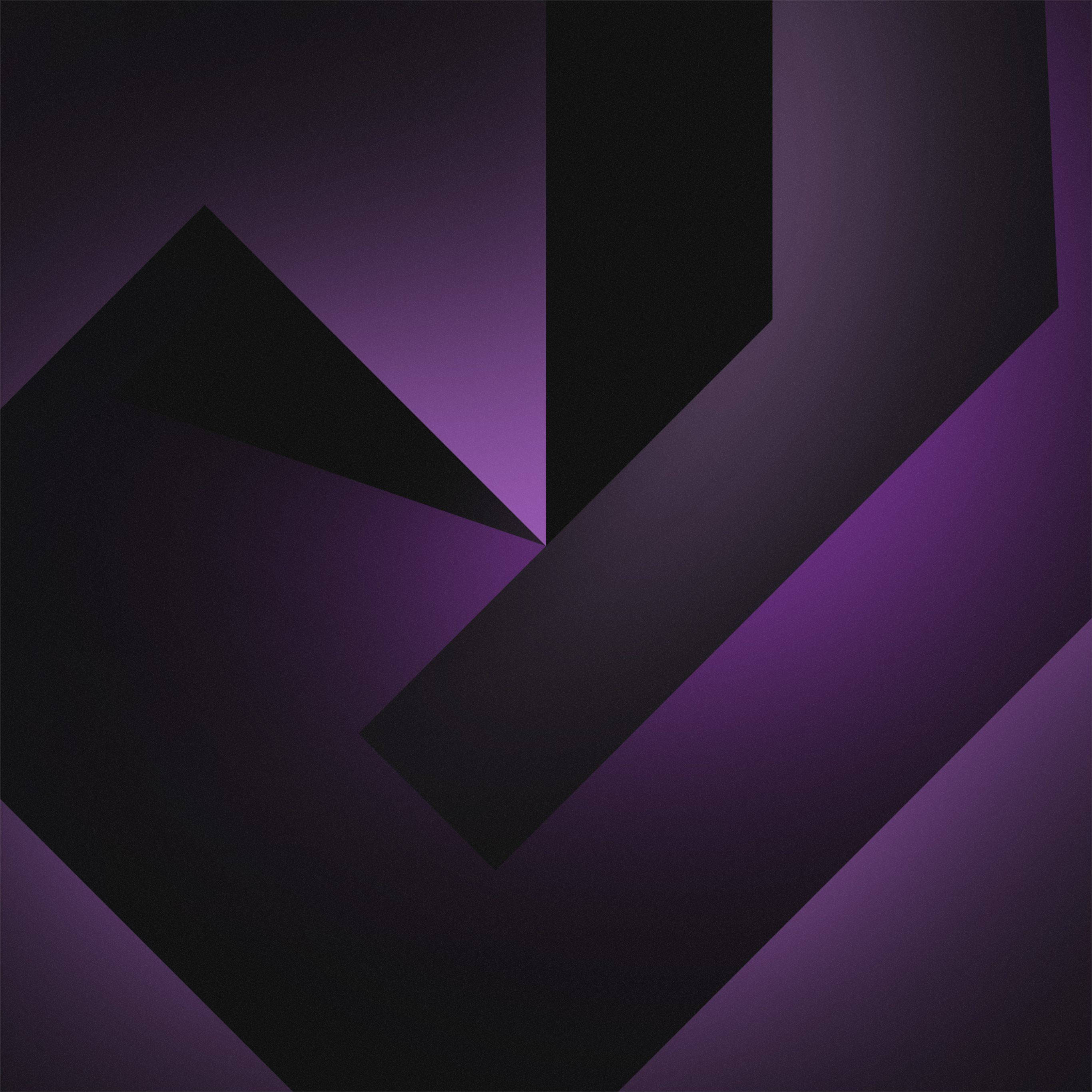 HD Dark Purple And Black Geometric Wallpaper
