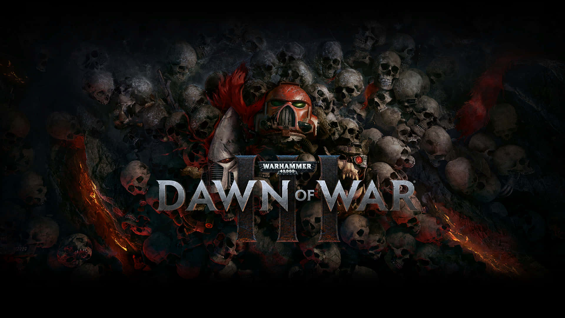 Gray Skulls Hd Dawn Of War III Background