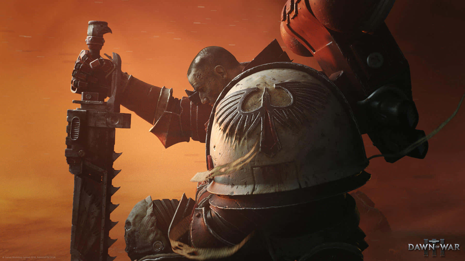 Holding A Sword Dawn Of War III Background