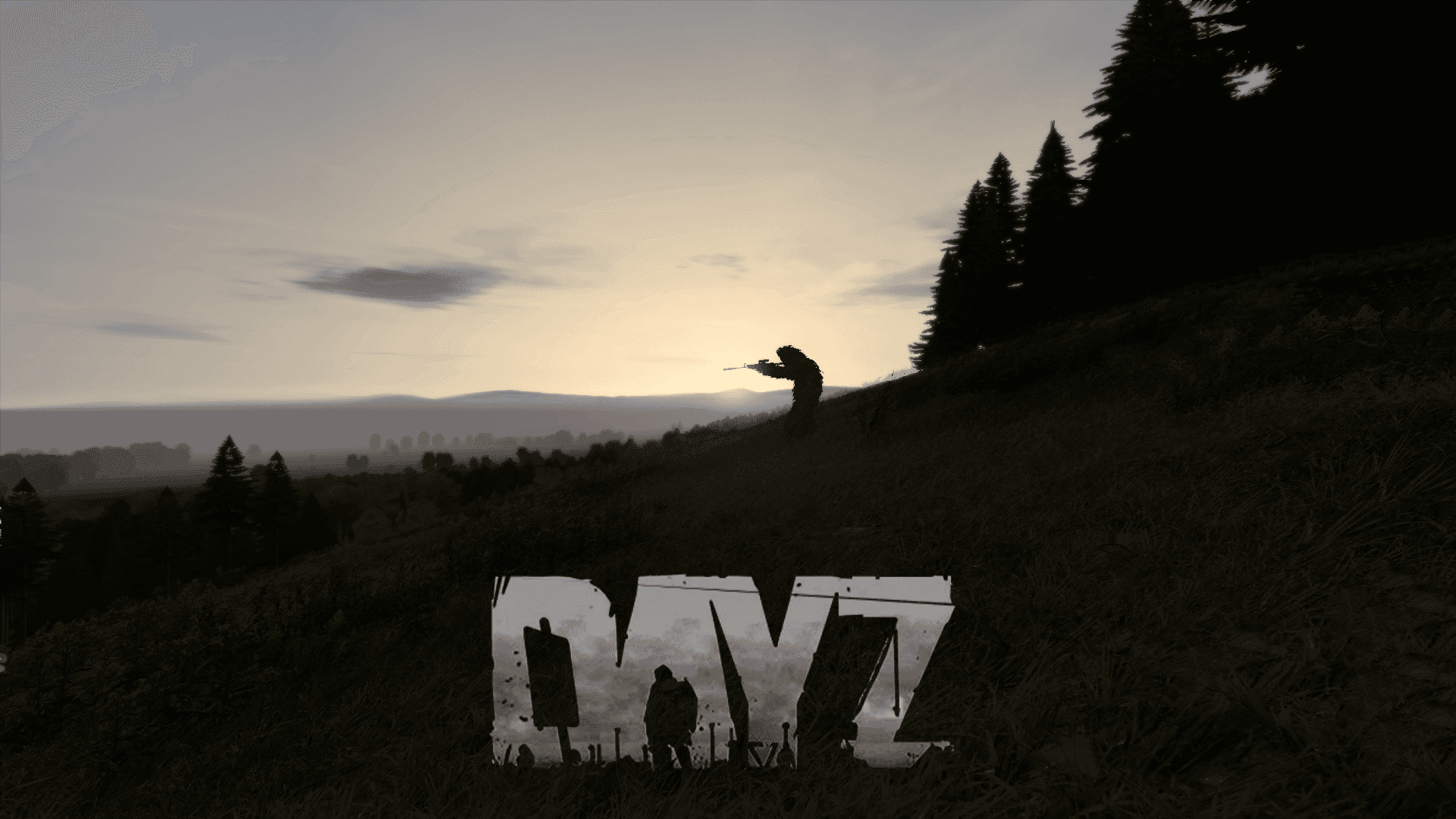 A Man Is Standing On A Hill With The Words Dayz On It