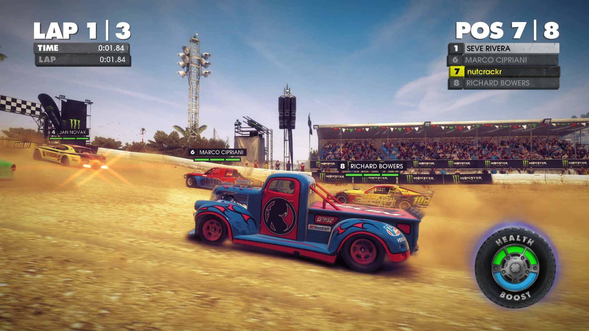 Feel the rush and the adrenaline as you race through narrow passages in HD Dirt Showdown.