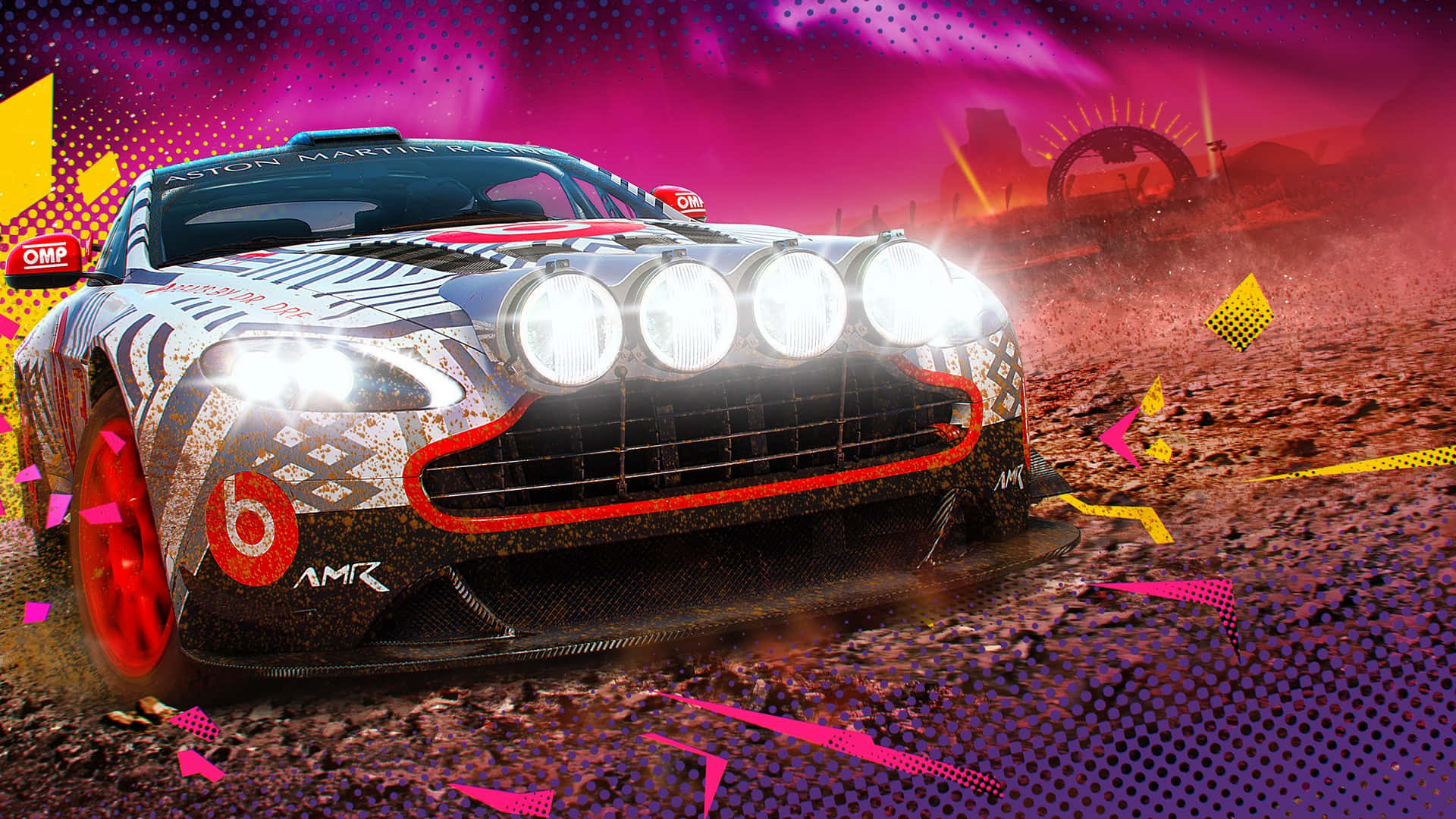 Hddirt Showdown Hintergrundbild Mit Aston Martin Vantage.