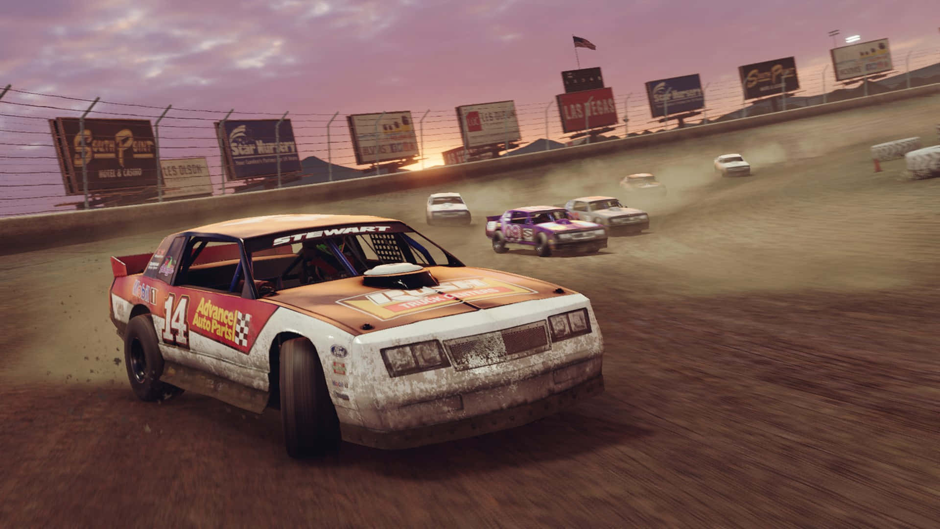 HD Dirt Showdown Car Race Background