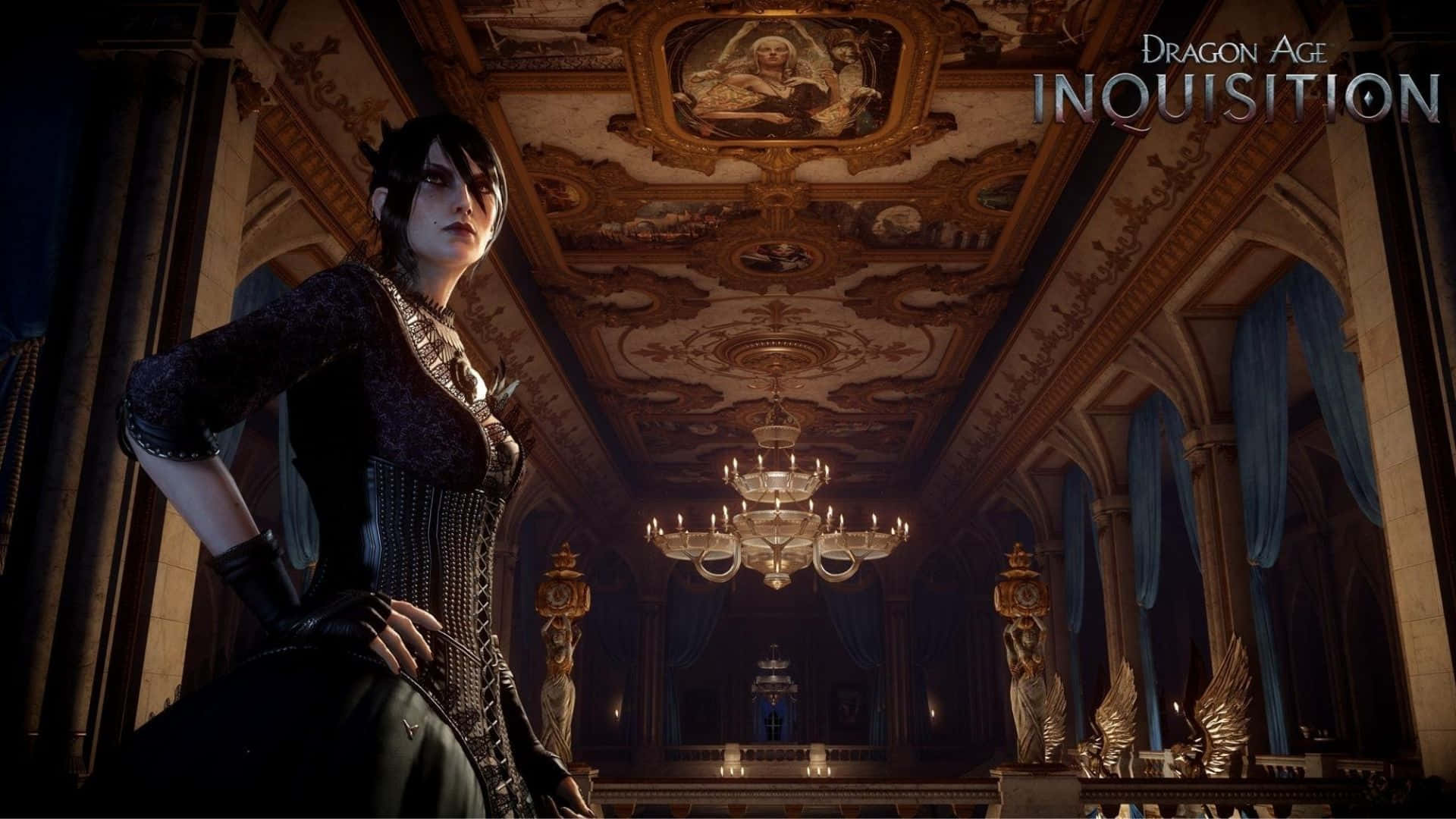 Morrigan In Palace Hd Dragon Age Inquisition Background