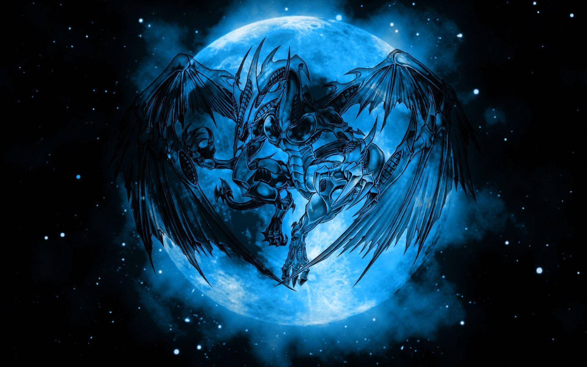 Hd Dragon Blue Moon Wallpaper