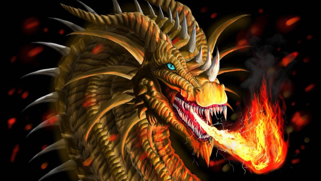 Hd Dragon Spitting Fire Wallpaper