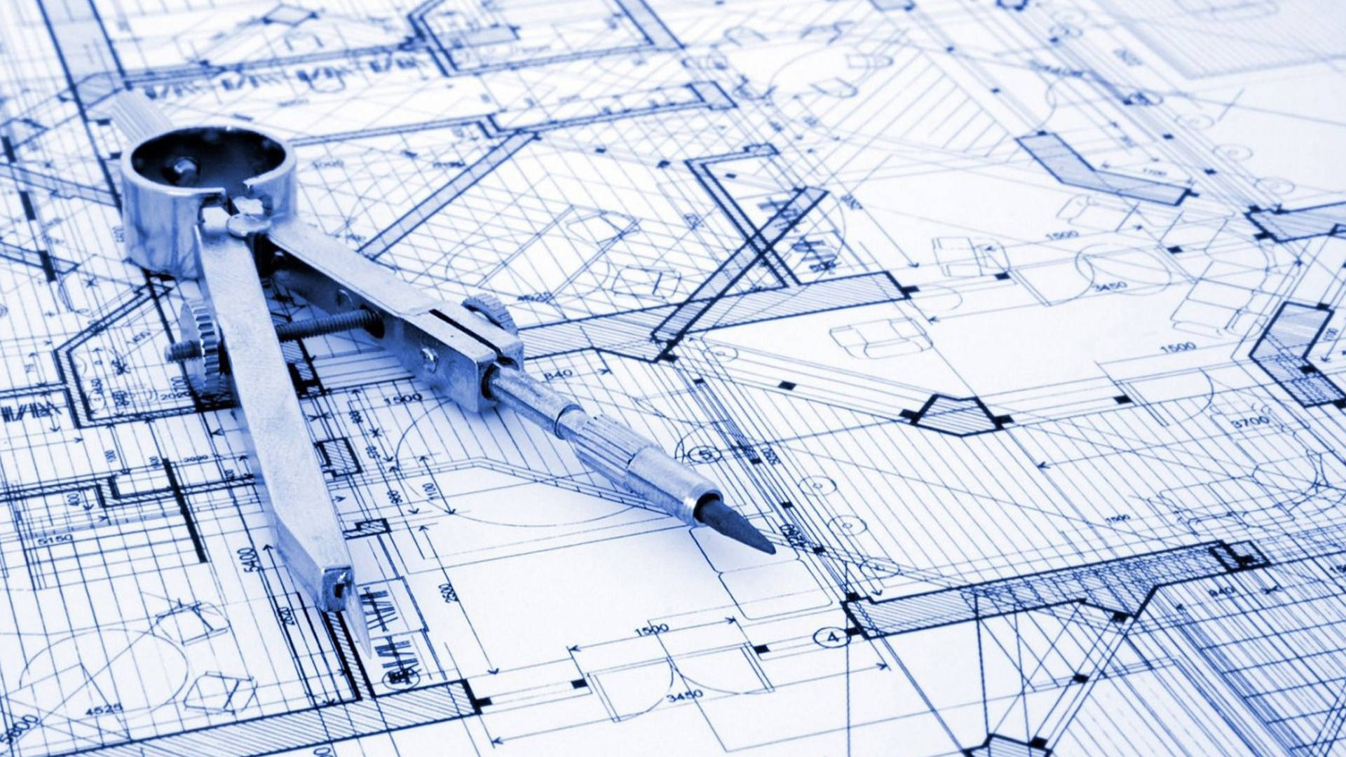 HD Engineering Blueprint Close-up Wallpaper