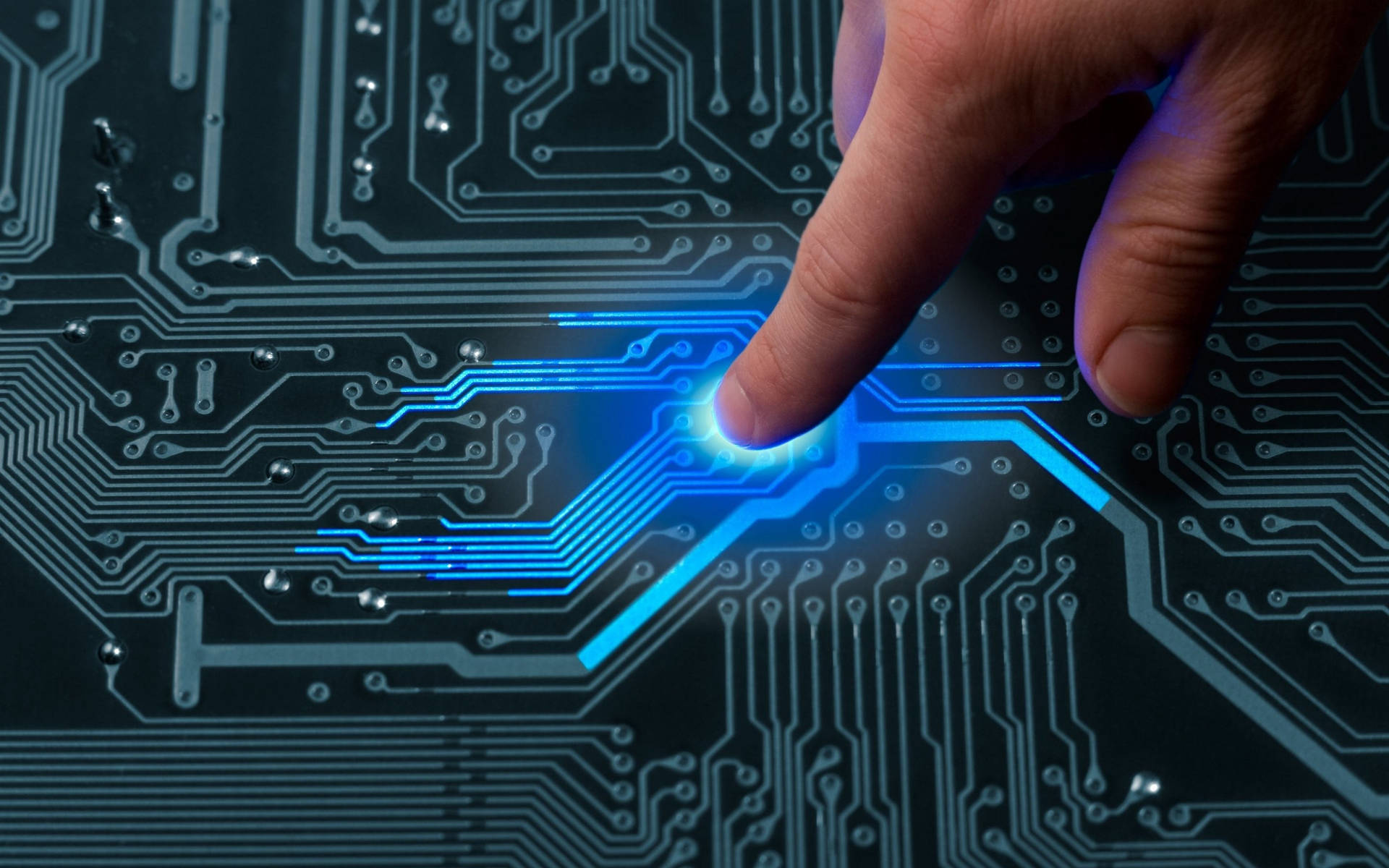 Hd Engineering Touching Circuit Board Picture