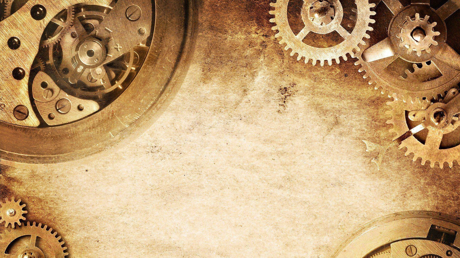 HD Engineering Wheels Brown Background Wallpaper