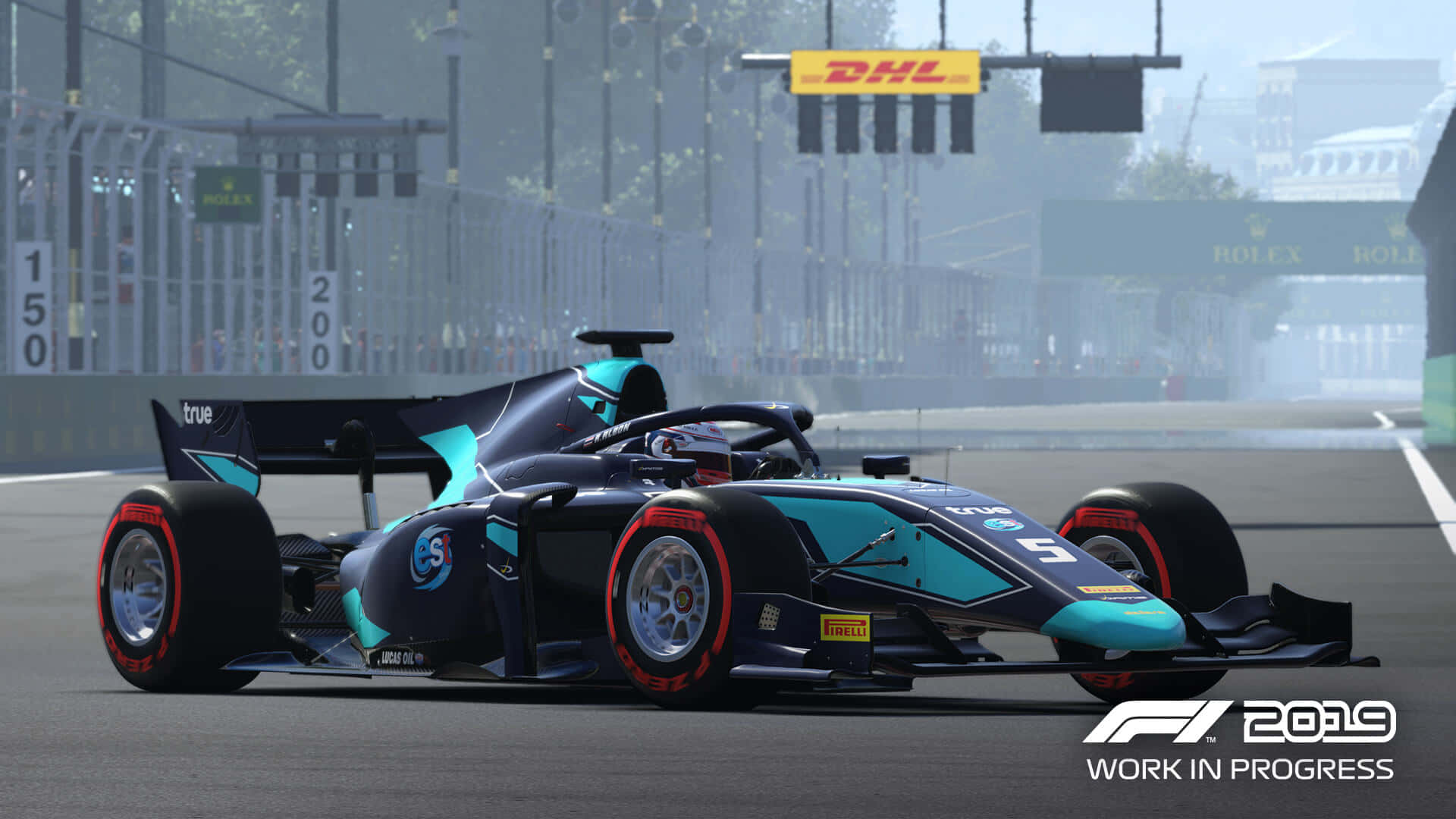 Fondode Pantalla Mercedes Amg Hd F1 2019 En El Circuito De Carreras.