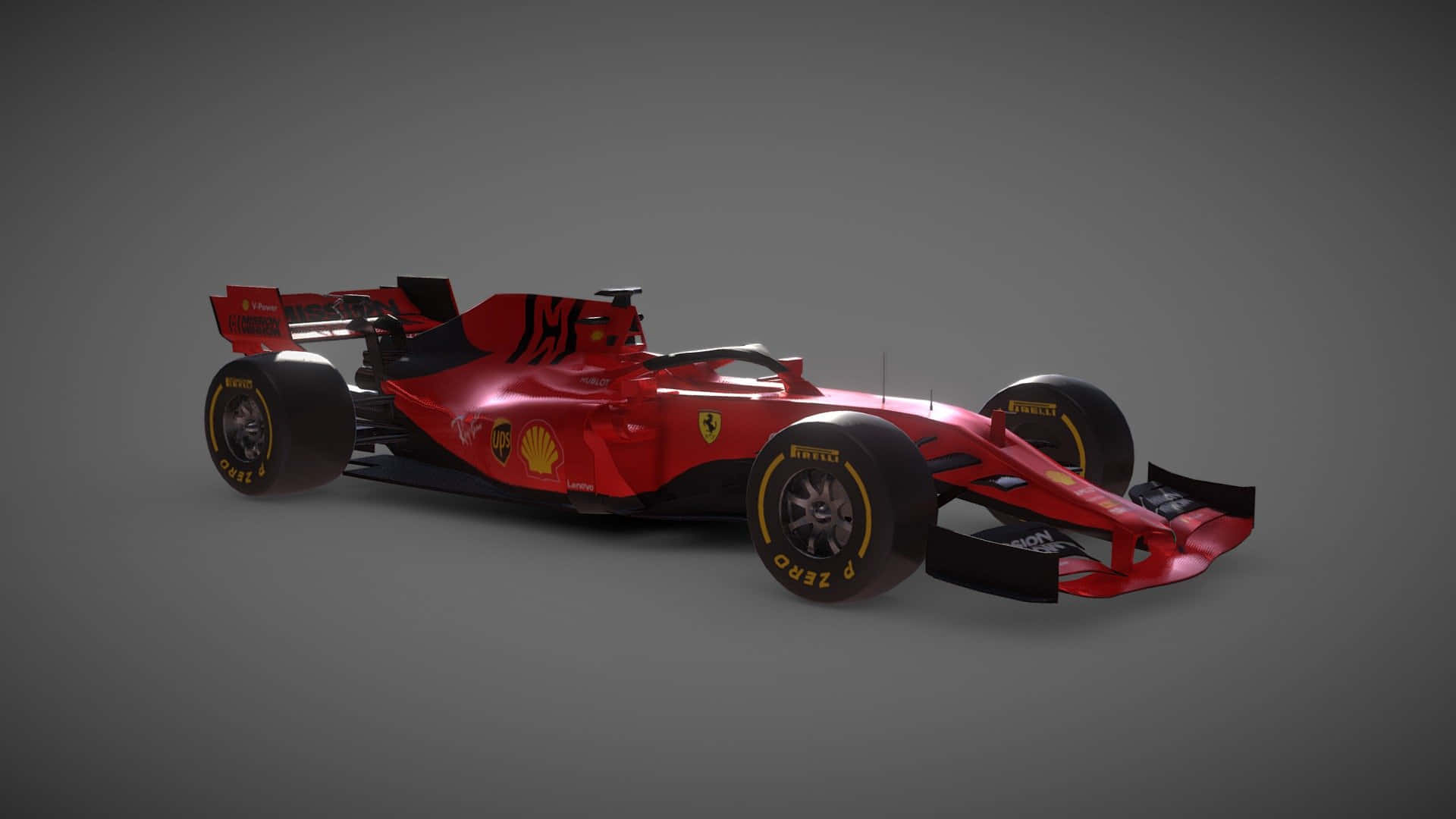 Ferrarifr1 2019 Grayscale Hd Bakgrund