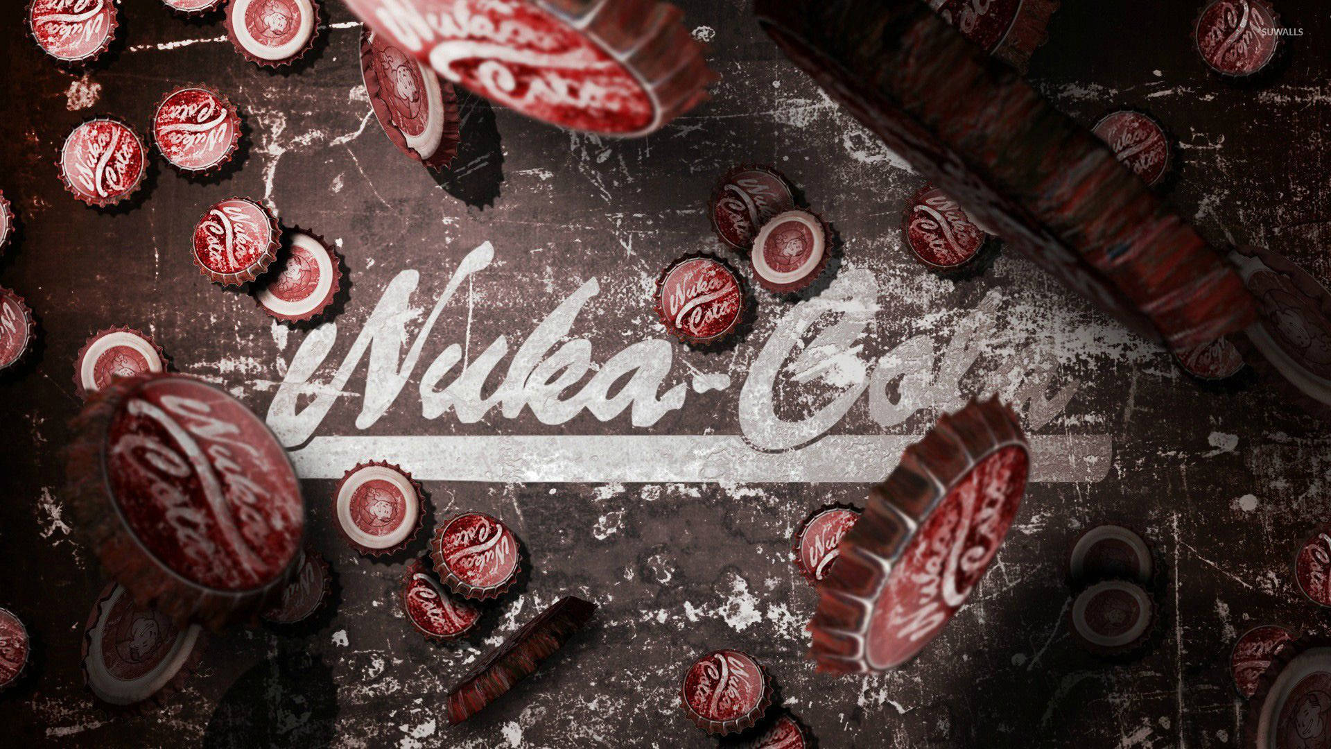 Collect Nuka-Cola caps from the world of Fallout Wallpaper