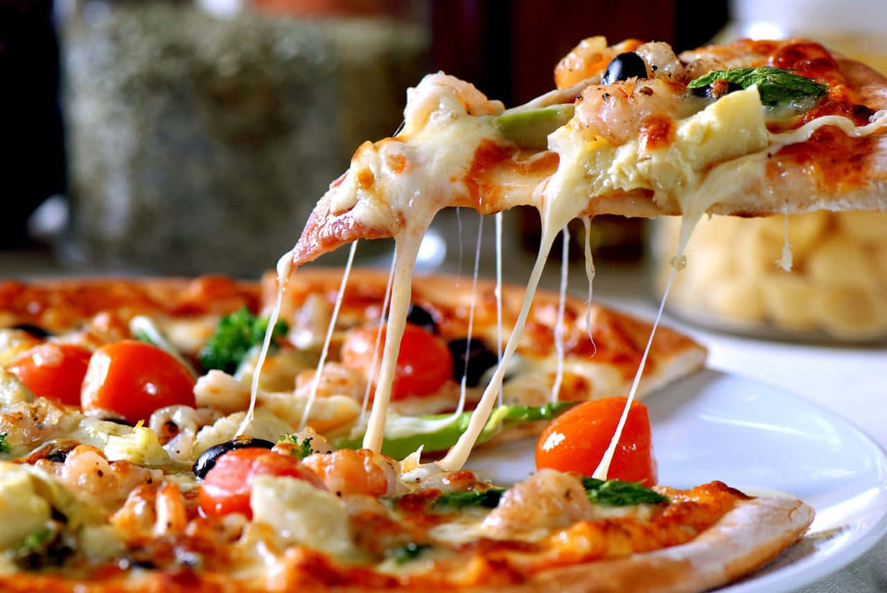 Hd Food Background Cheese Pizza Background