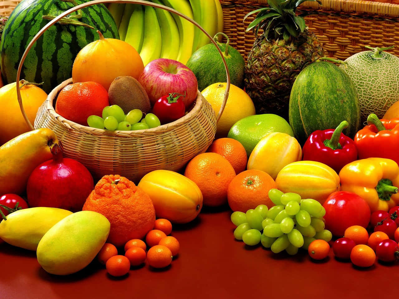 Hd Food Background Fruit Basket Background