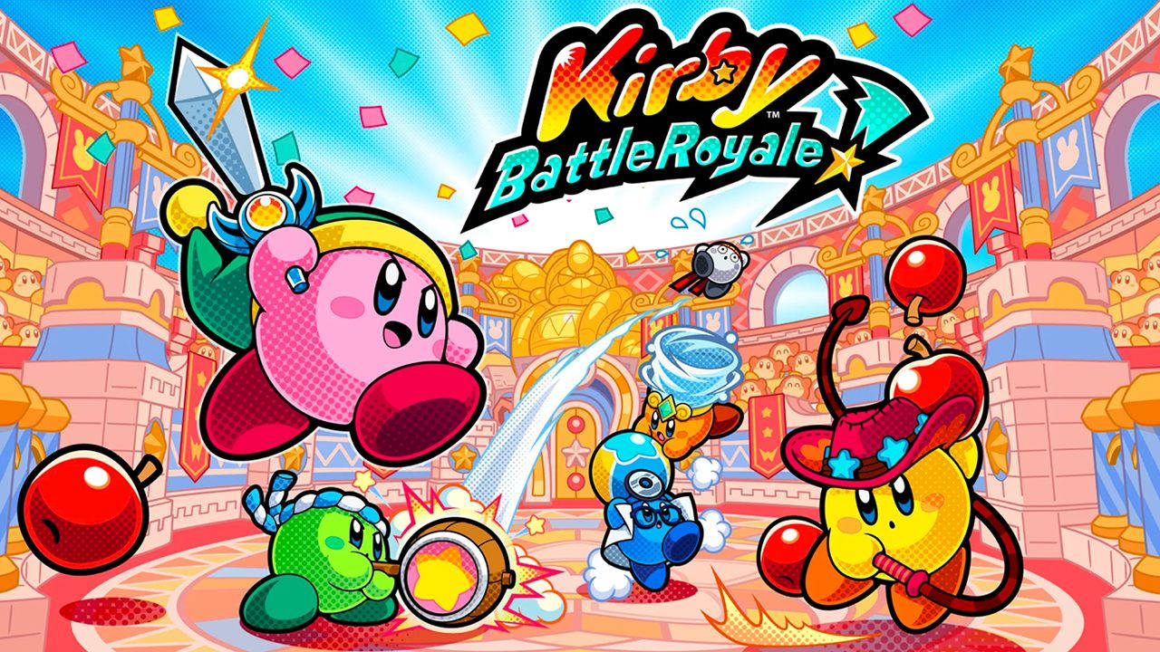 Beautiful and colorful HD wallpaper of Kirby video game