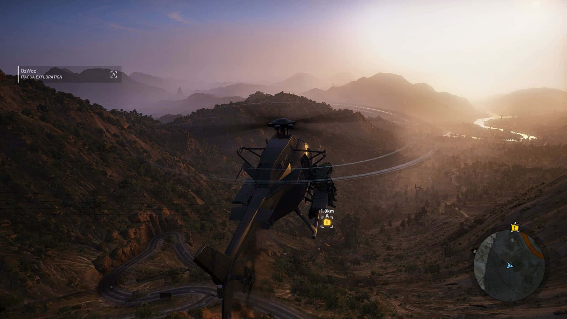 Hdbakgrundsbild För Ghost Recon Wildlands Med Helikopterspel.