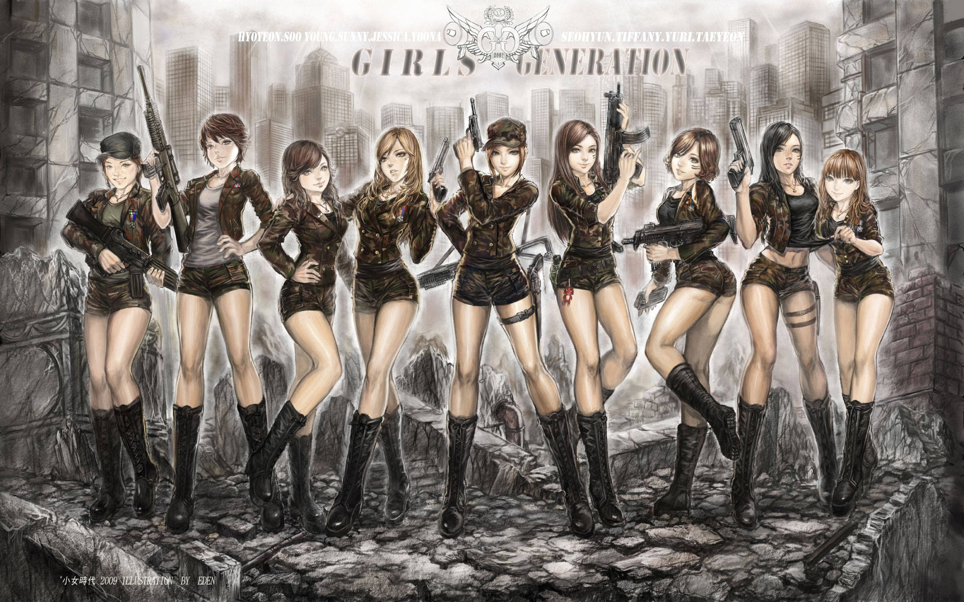 Hd Girls' Generation Drawing