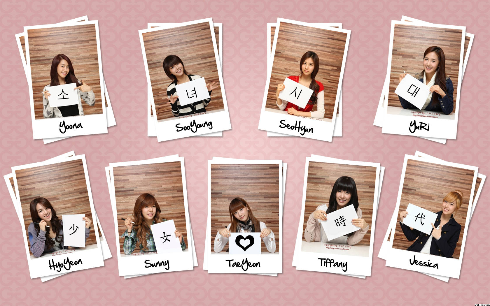 Hdfoton Av Girls' Generation I Polaroid-konst. Wallpaper