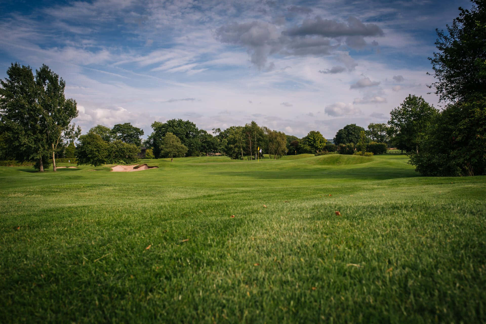 Open Field Of Hd Golf Course Background