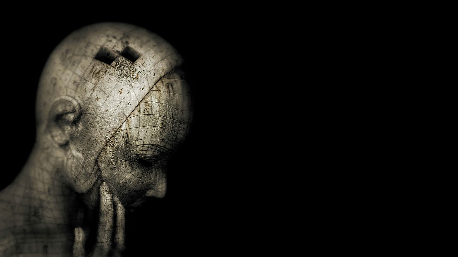 A Woman's Head With A Cross On It Wallpaper