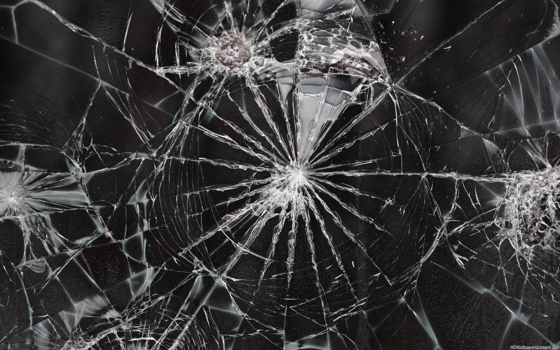 Cracked, broken and completely shattered Wallpaper