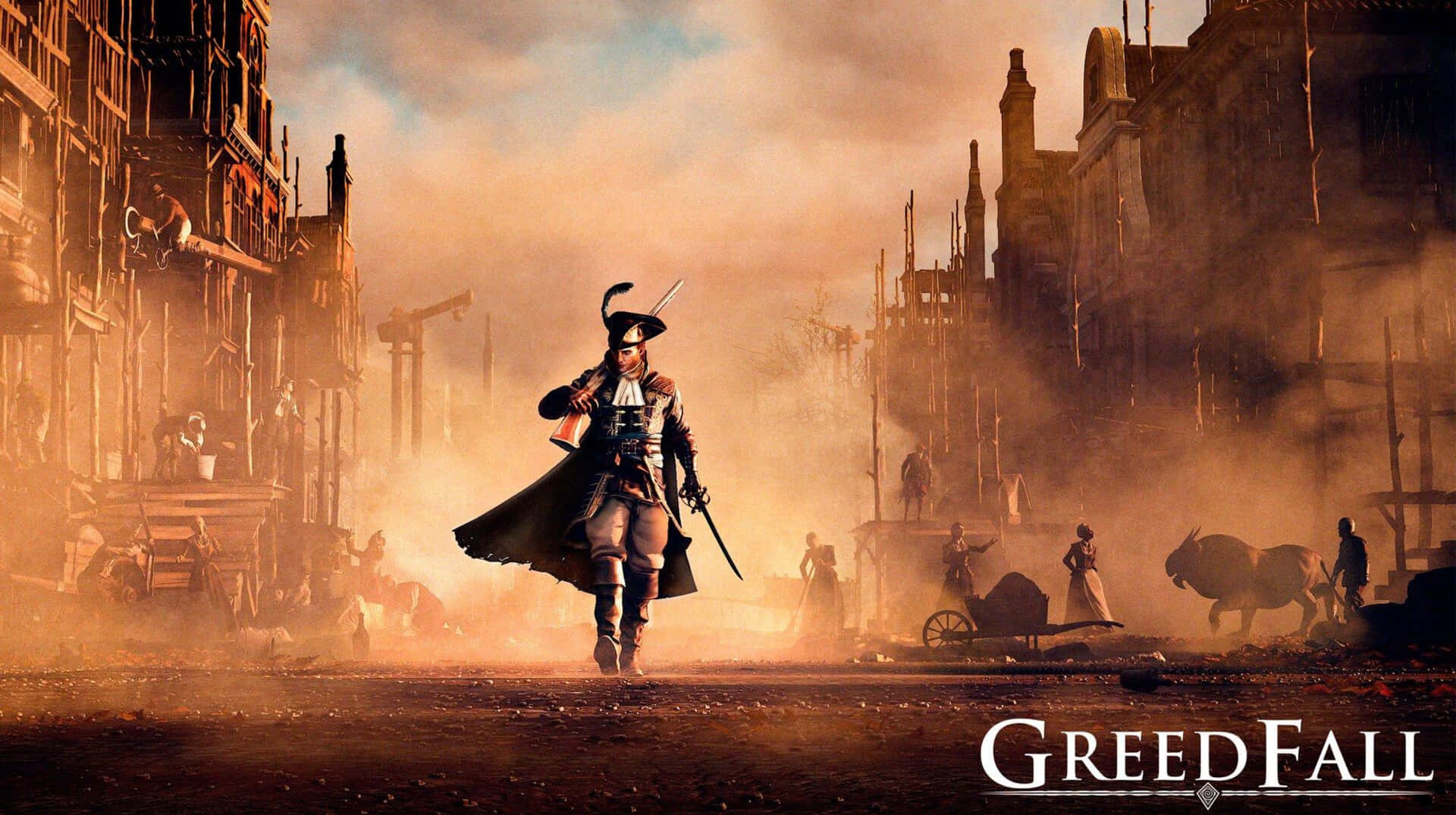 Hd Greedfall Background Lord Sadet Walking Middle Of The Road Wallpaper