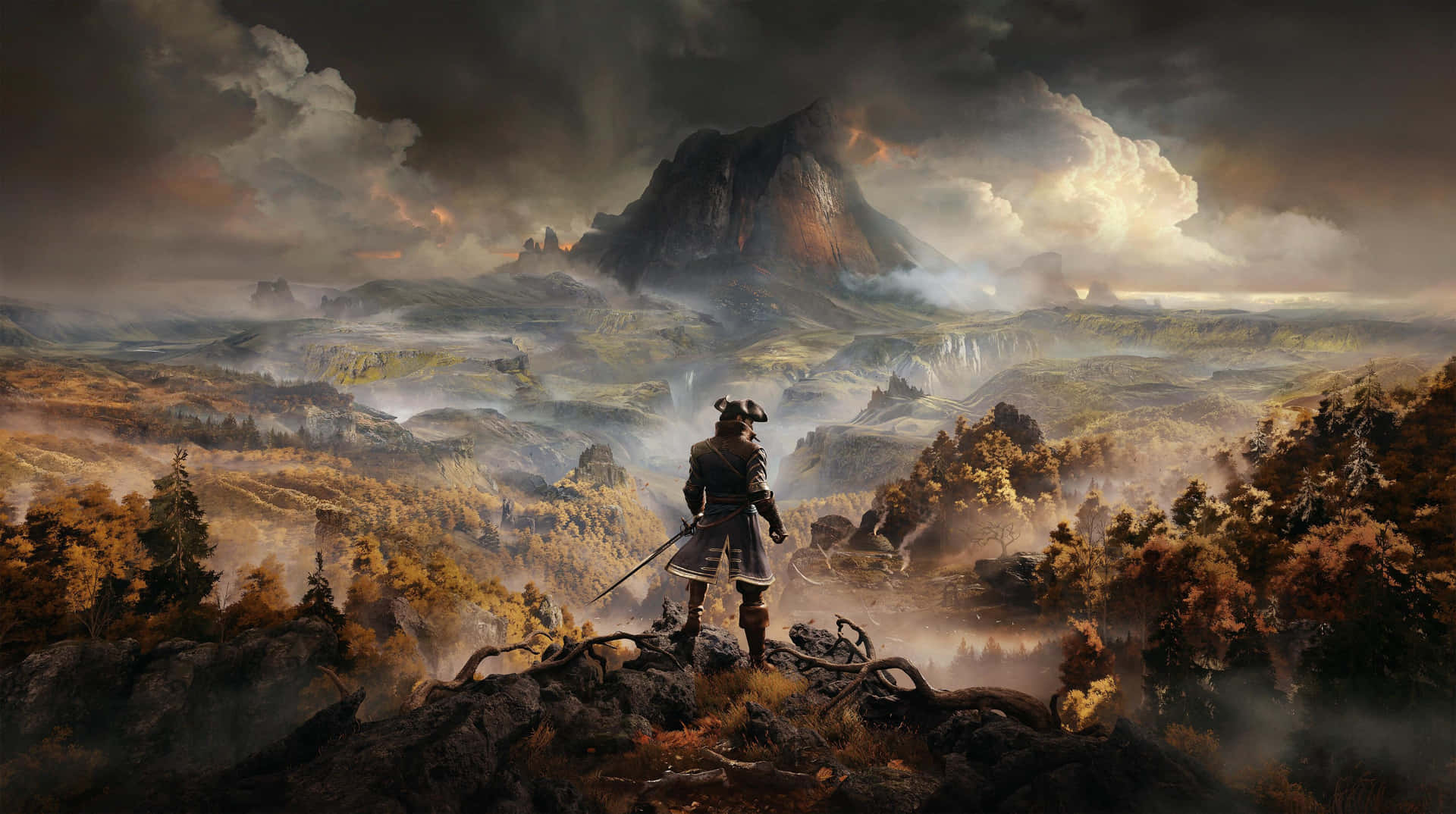 Hd Greedfall Background Overlooking The Landscape Wallpaper