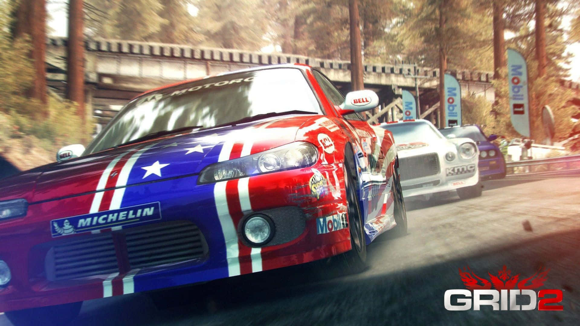 Hd Grid 2 Background Red And Blue Dodge Racing