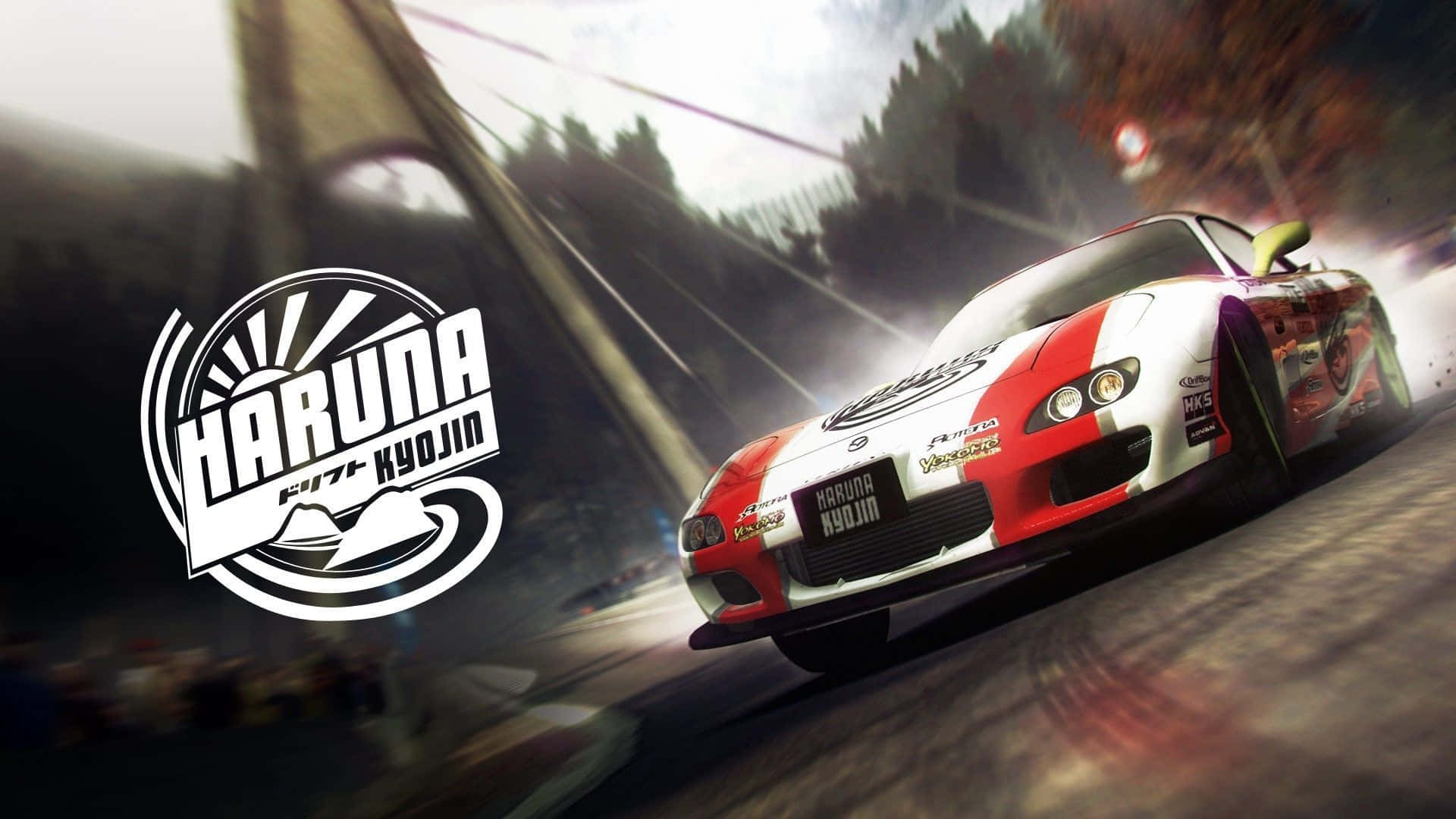 Hd Grid 2 Background Haruna Kyojin Poster With A White Car