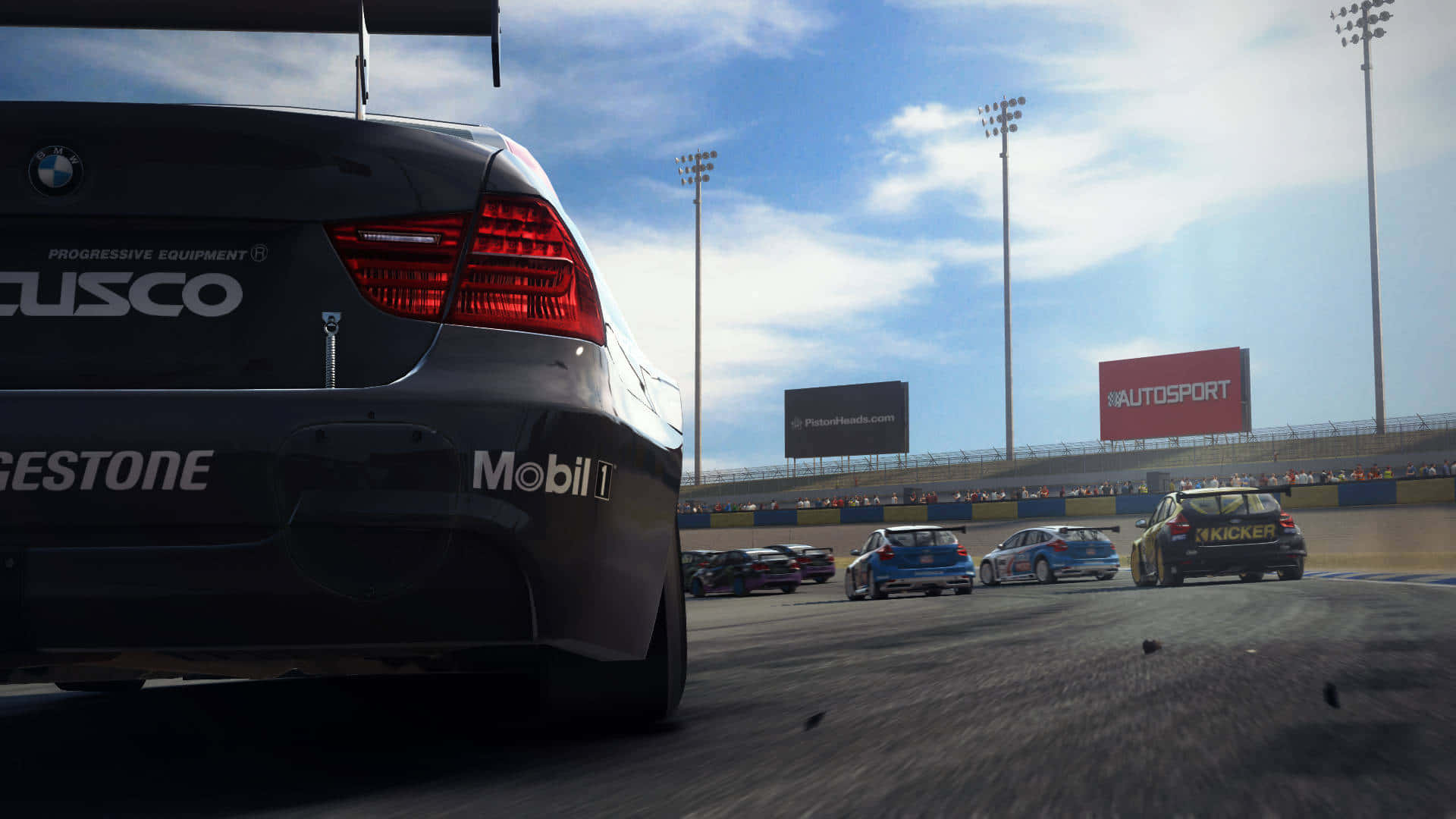 Intense Race Action in Grid Autosport HD Background