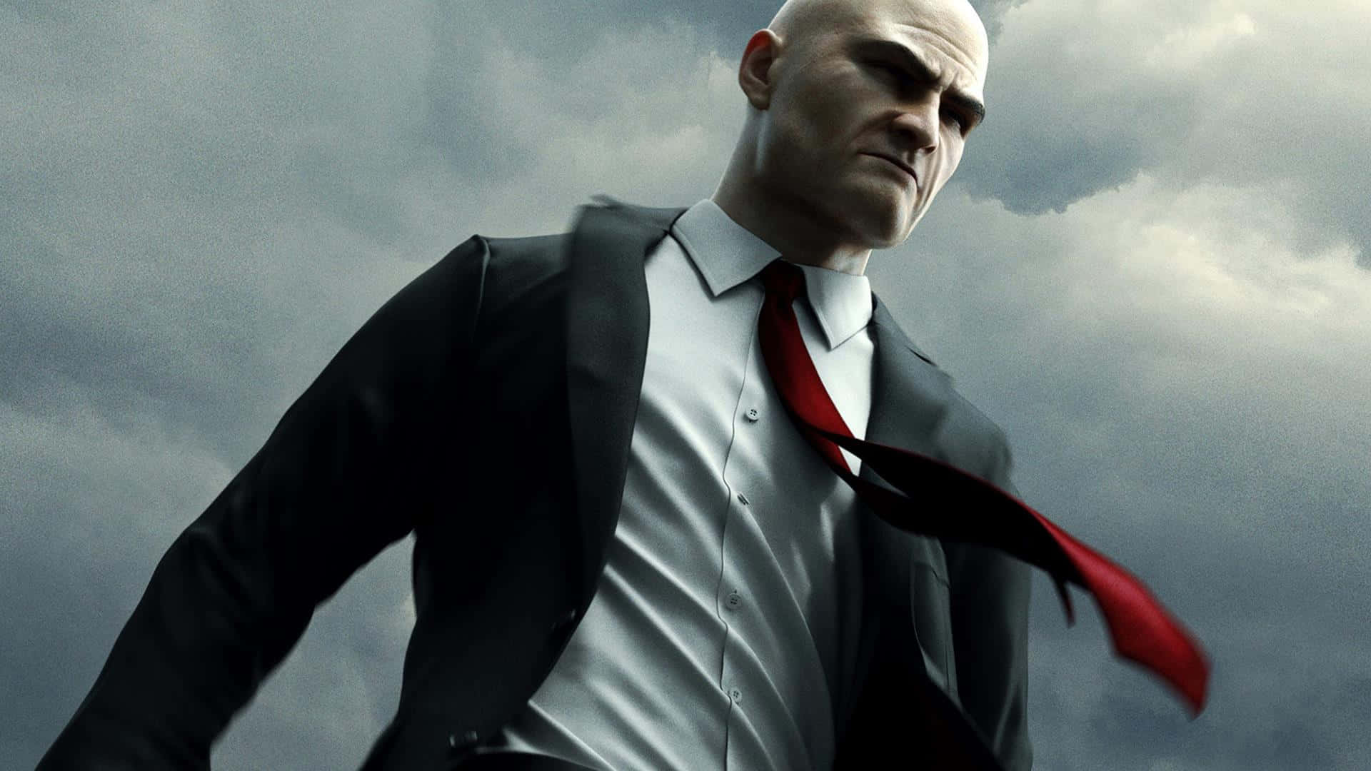 Professional assassin Agent 47 at the scene of a crime.