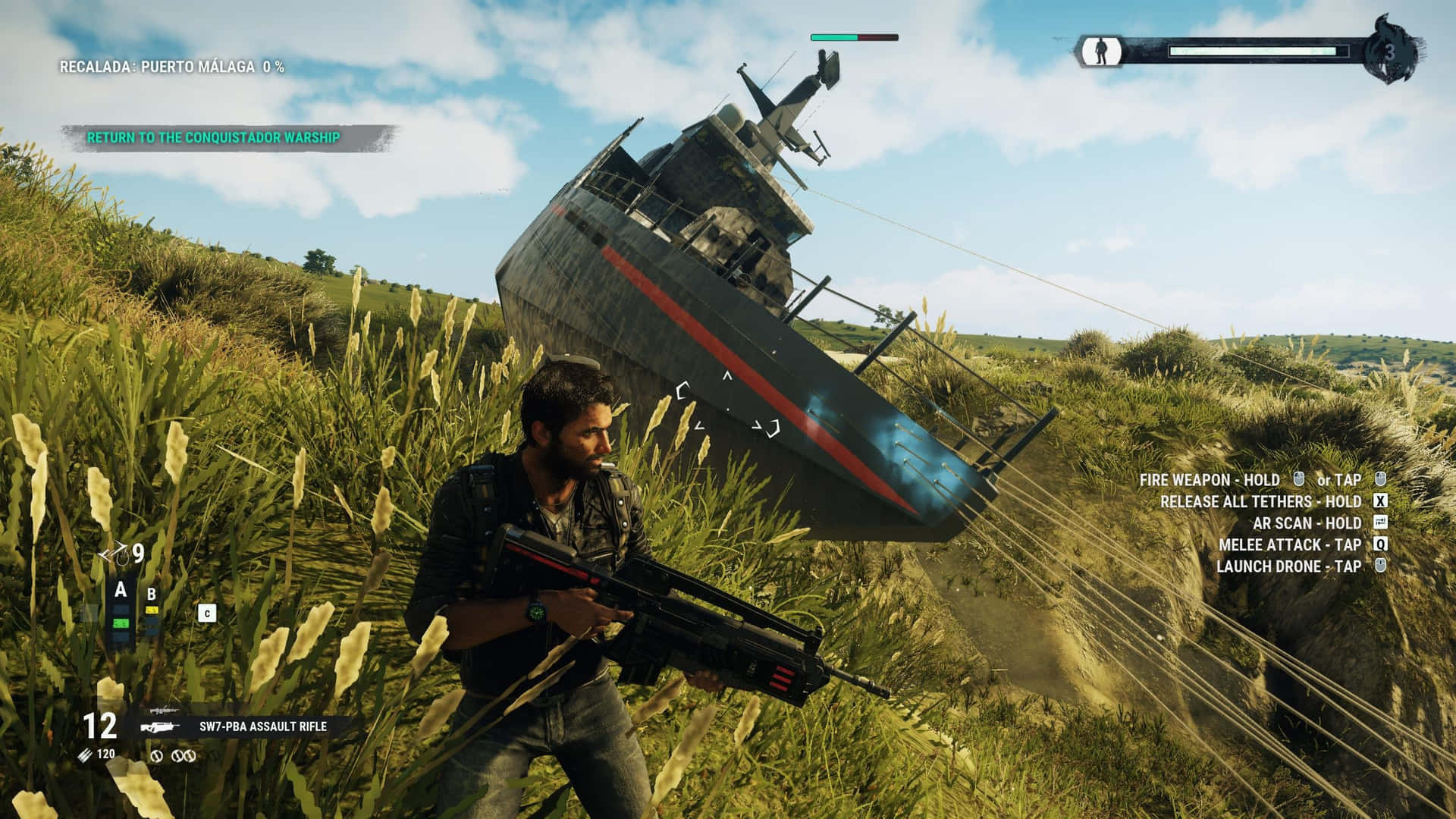 A Man Is Standing In Front Of A Boat In A Video Game