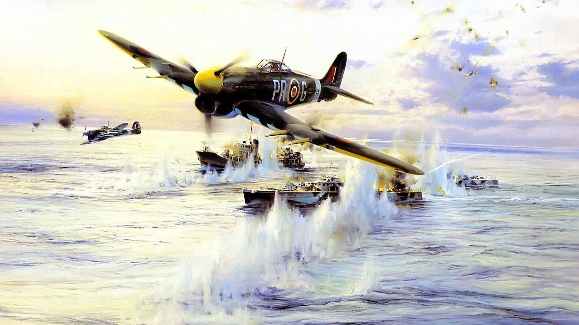 Hd Military Plane Bombing Ships Wallpaper