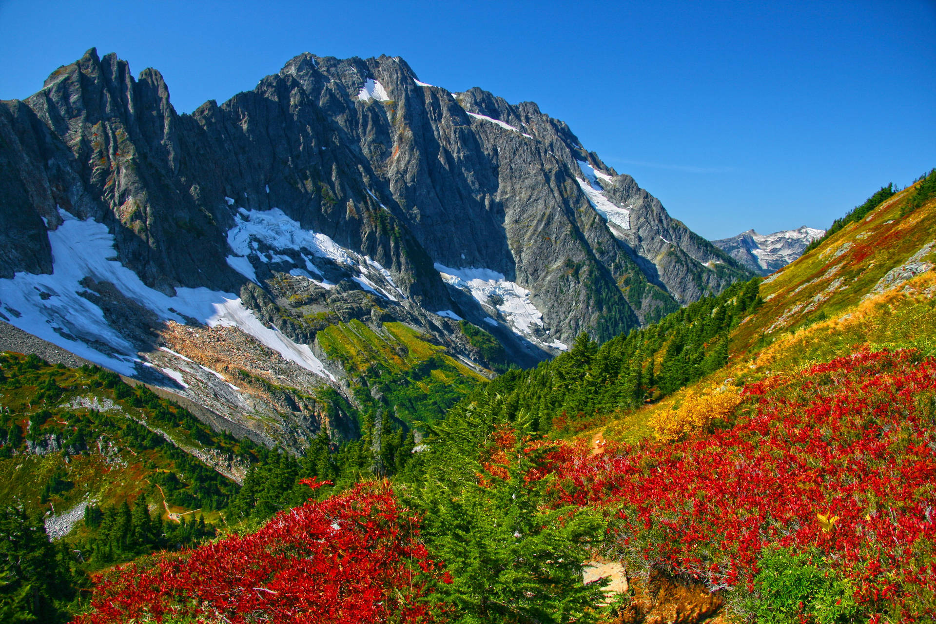 Hd Mountain Ridges I Efteråret Wallpaper