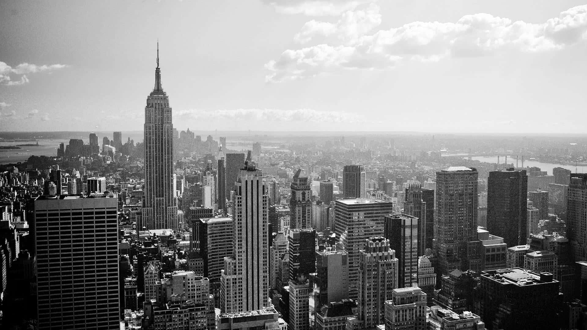 Sort og hvid HD New York baggrund