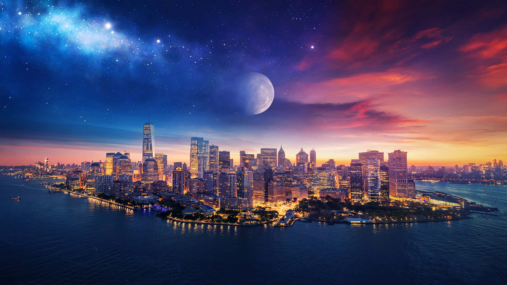 360grad-ansicht Hd Hintergrundbild Von New York
