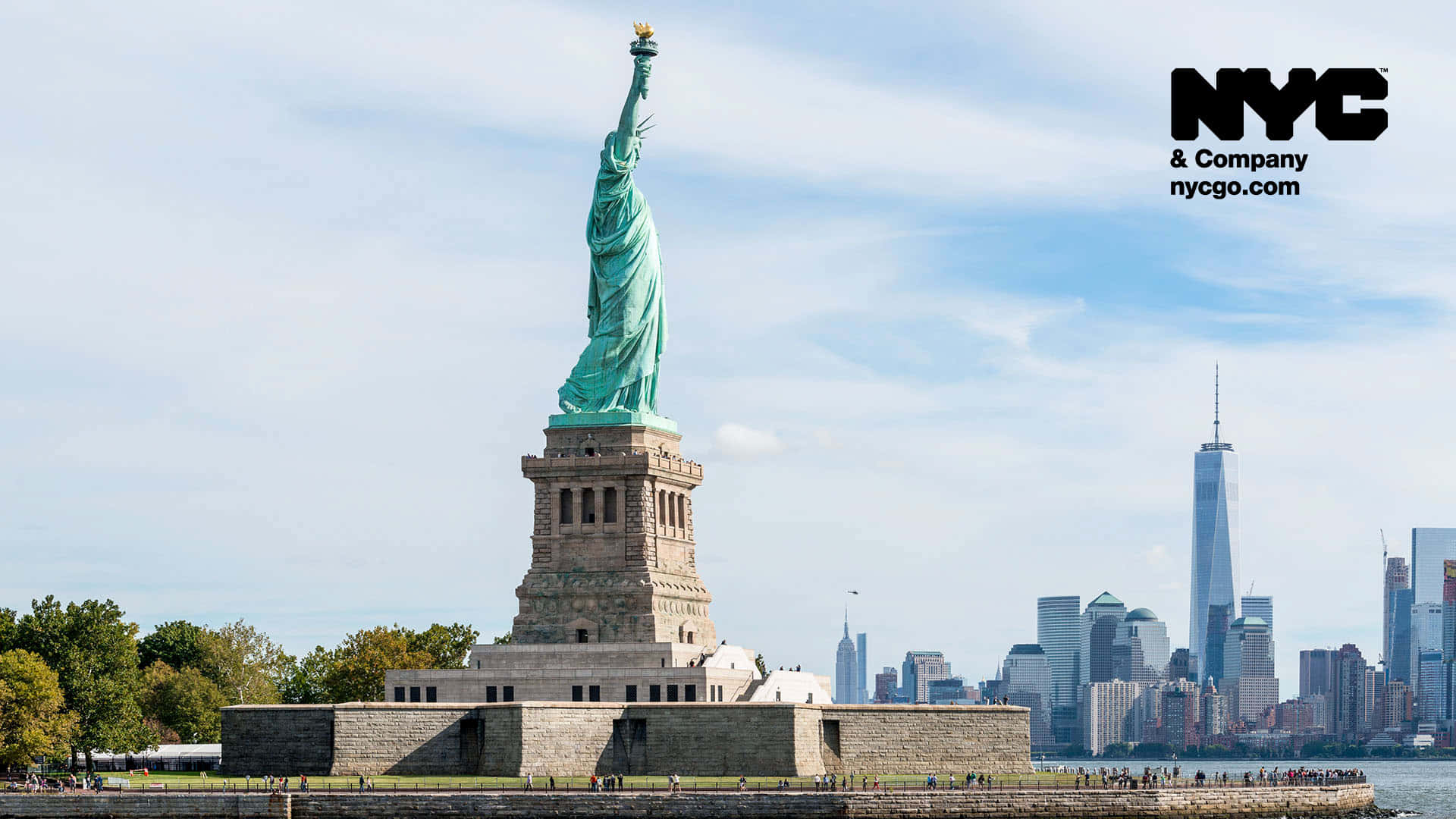 Fondode Pantalla De Alta Definición De La Estatua De La Libertad En Nueva York.
