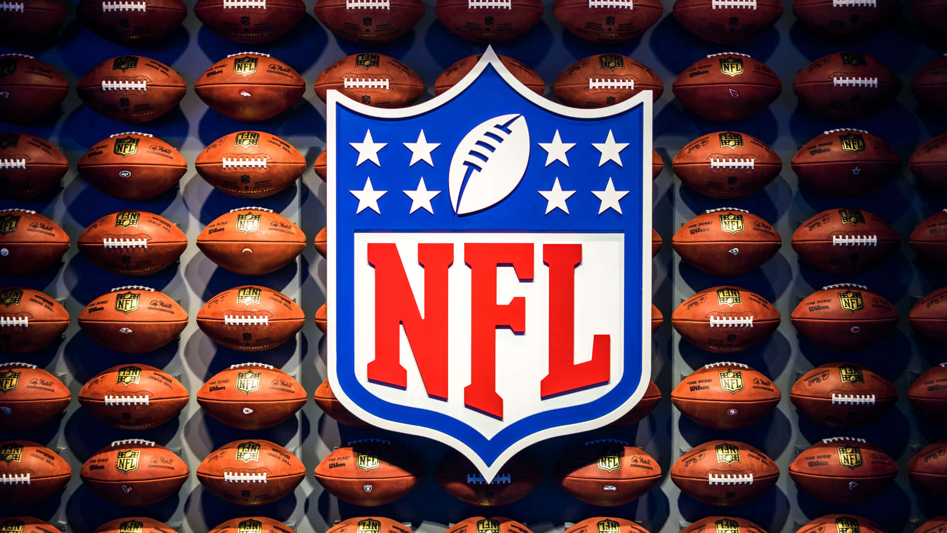 "Tune In to the Action of NFL Football!" Wallpaper
