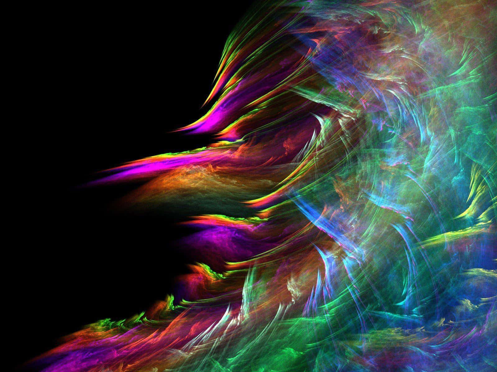 Hd Oled Colorful Wind Background