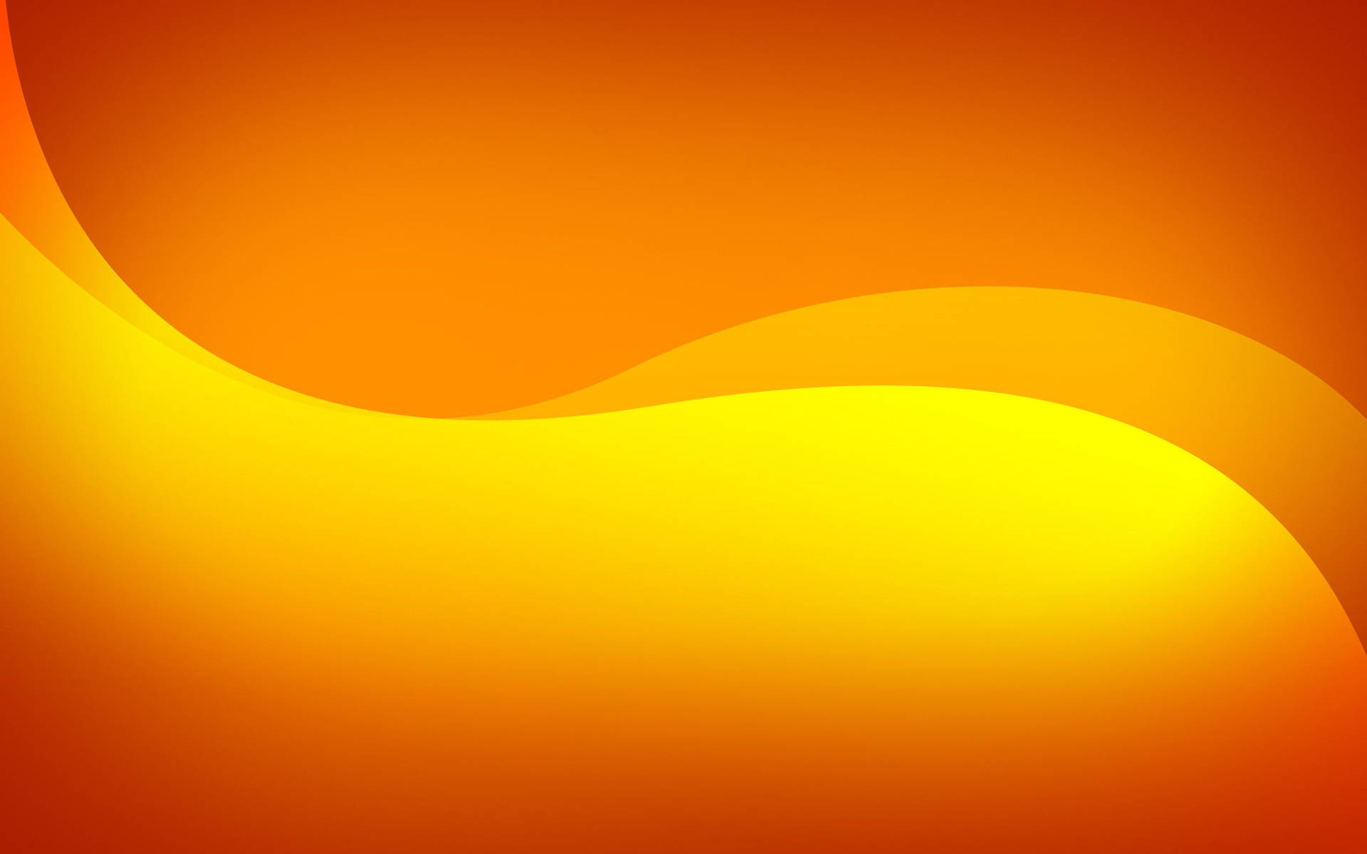 A tranquil orange wavelength art with a yellow hue Wallpaper