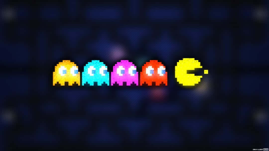 "Chomping Along: Have Fun and Enjoy the World of HD Pacman" Wallpaper