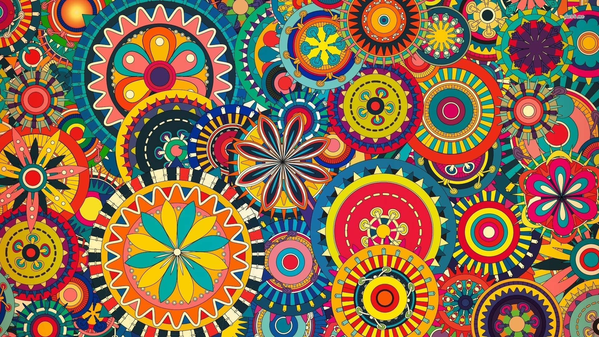 Hdmönster Färgglada Mandalas Wallpaper