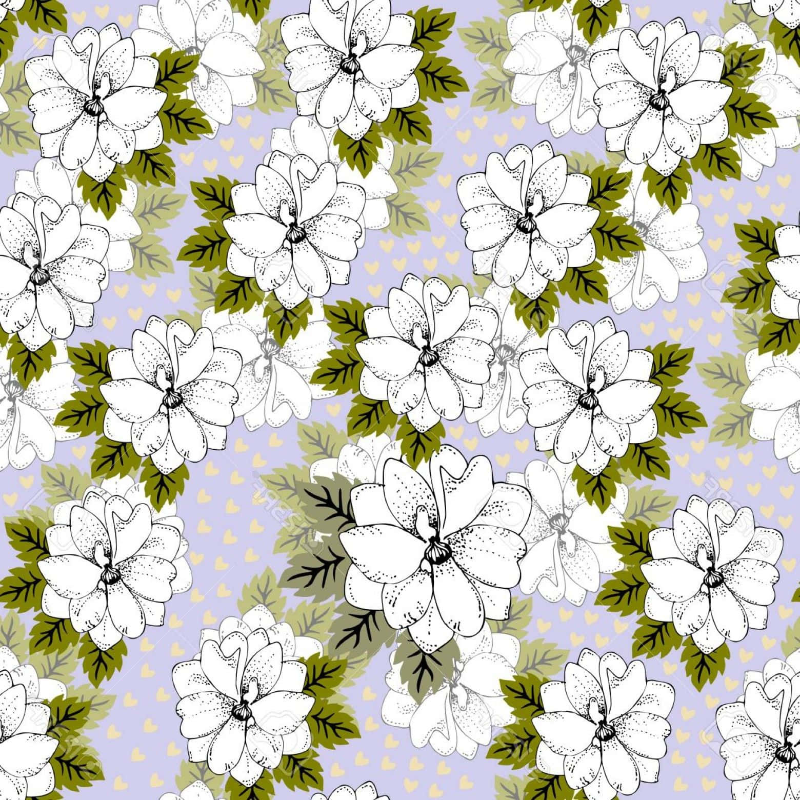 Hd Pattern Jasmine Flowers Wallpaper